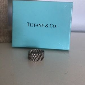 Tiffany & Co. Sterling silver mesh ring